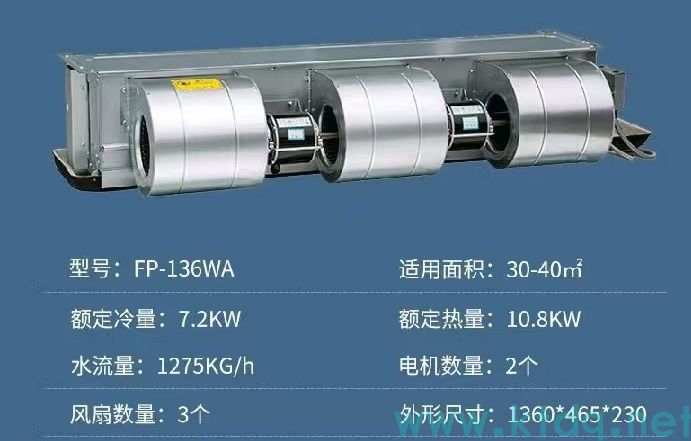 風(fēng)機(jī)盤管型號(hào)參數(shù)表風(fēng)管尺寸(圖3)